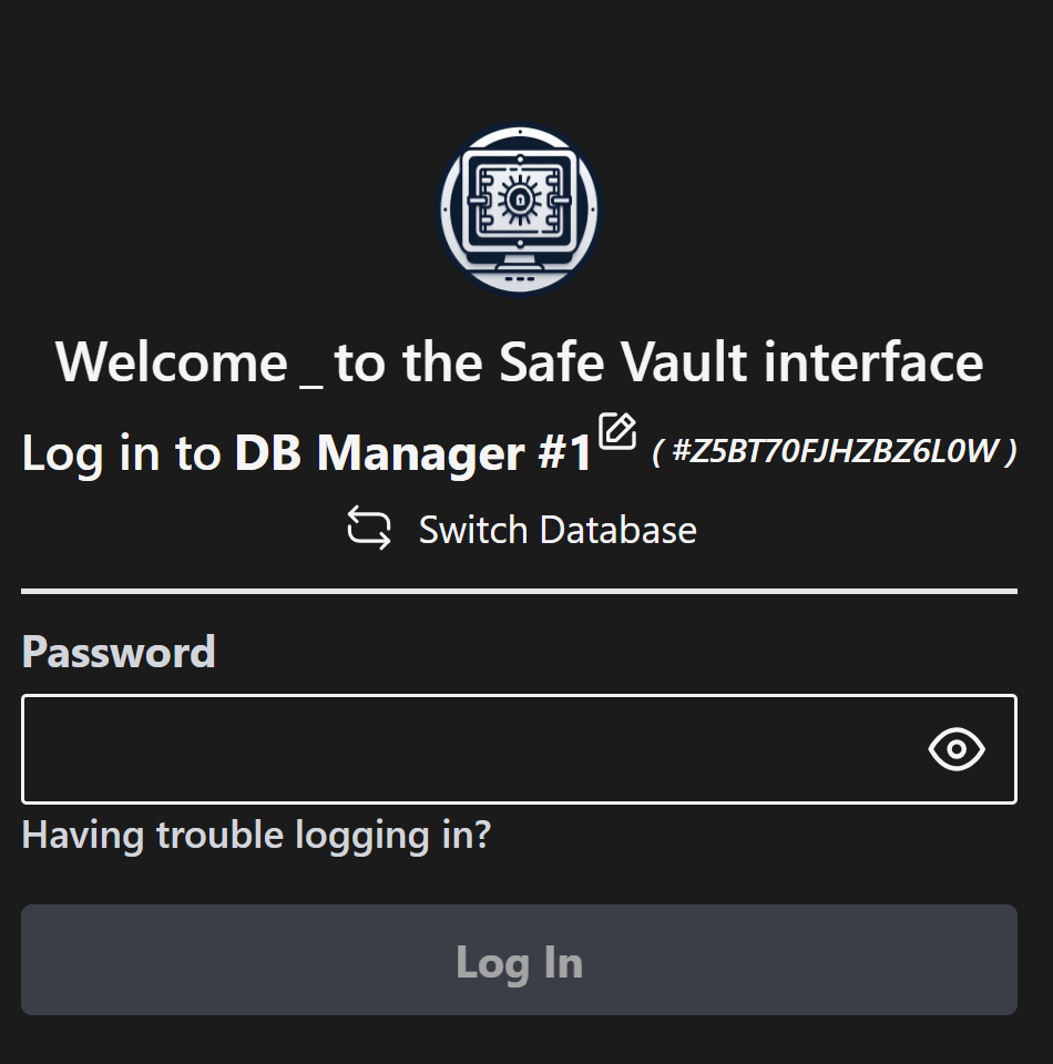 Database Login Interface