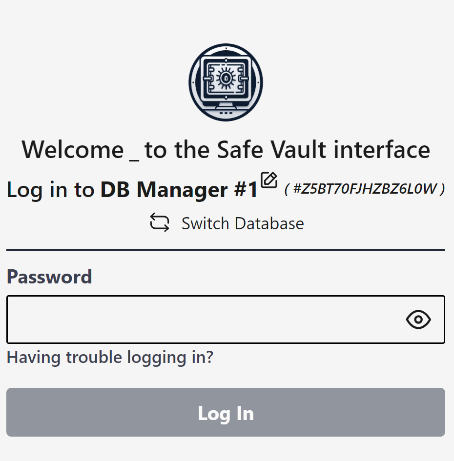 Database Login Interface